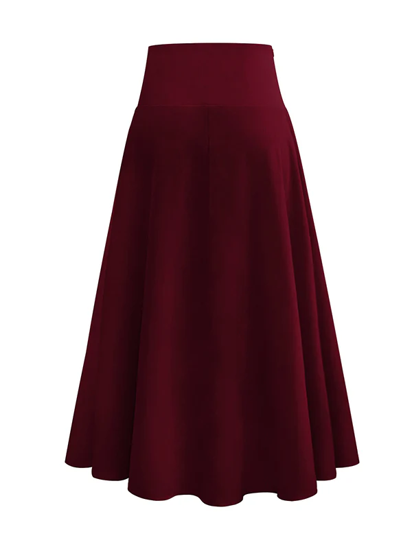 Simple Asymmetric Split-Front Falbala Solid Color Skirts Bottoms - Image 13