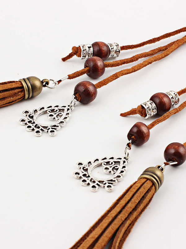 Simple Bohemia Artificial Leather Tasseled Belts - Image 15
