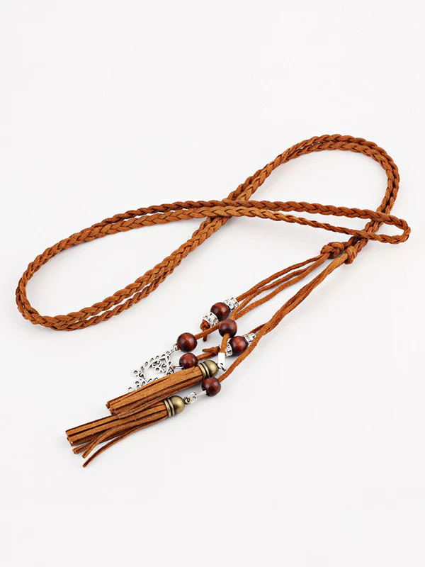 Simple Bohemia Artificial Leather Tasseled Belts - Image 4