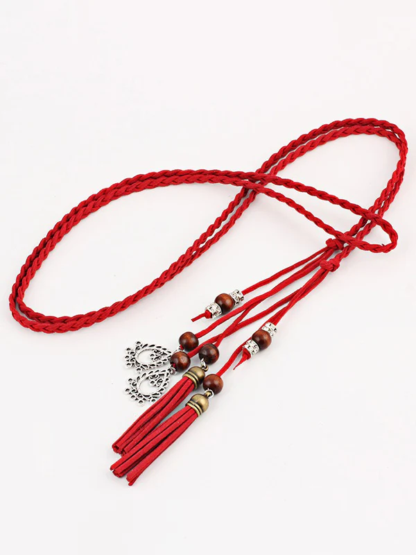 Simple Bohemia Artificial Leather Tasseled Belts - Image 5