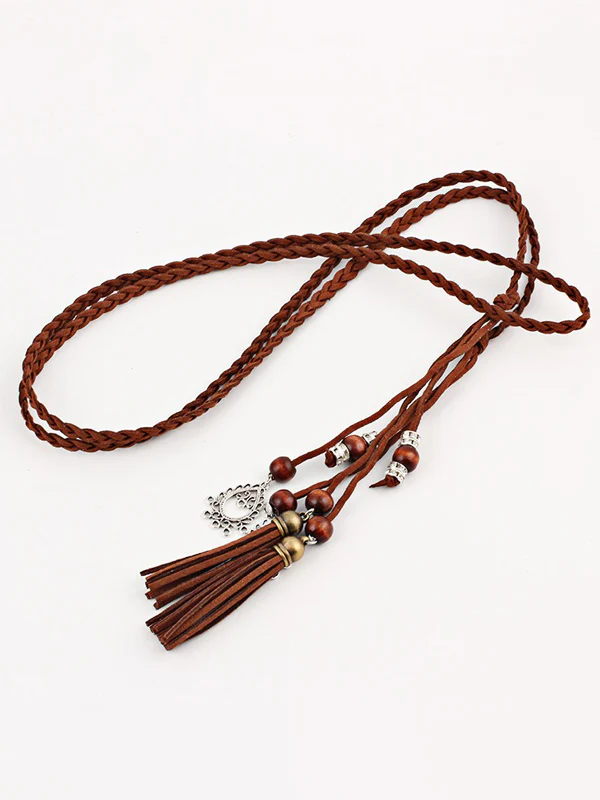 Simple Bohemia Artificial Leather Tasseled Belts - Image 6
