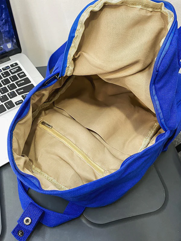 Simple Casual 5 Colors Canvas Backpack - Image 12