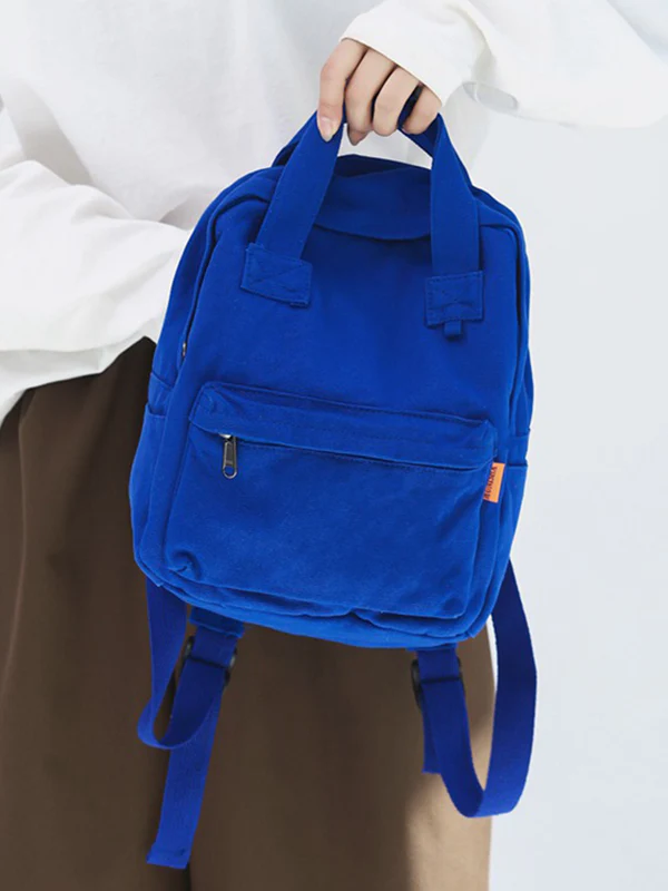 Simple Casual 5 Colors Canvas Backpack - Image 7