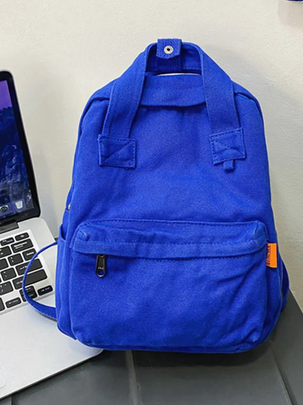 Simple Casual 5 Colors Canvas Backpack - Image 8