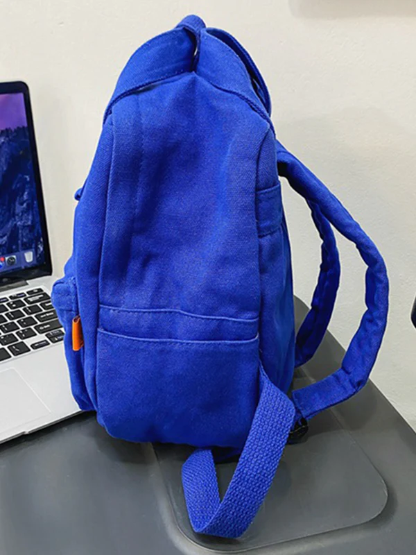 Simple Casual 5 Colors Canvas Backpack - Image 9