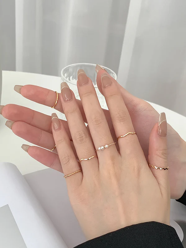 Simple Casual Chic Geometric Rings - Image 2
