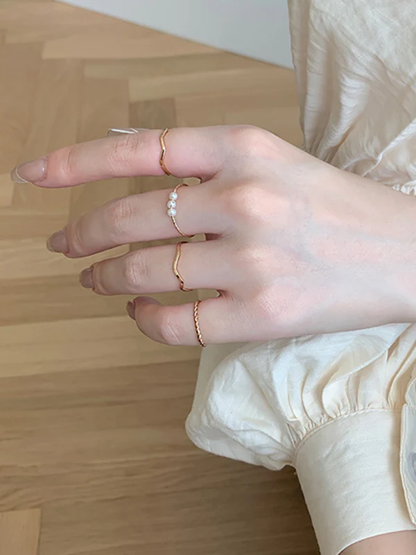 Simple Casual Chic Geometric Rings - Image 4