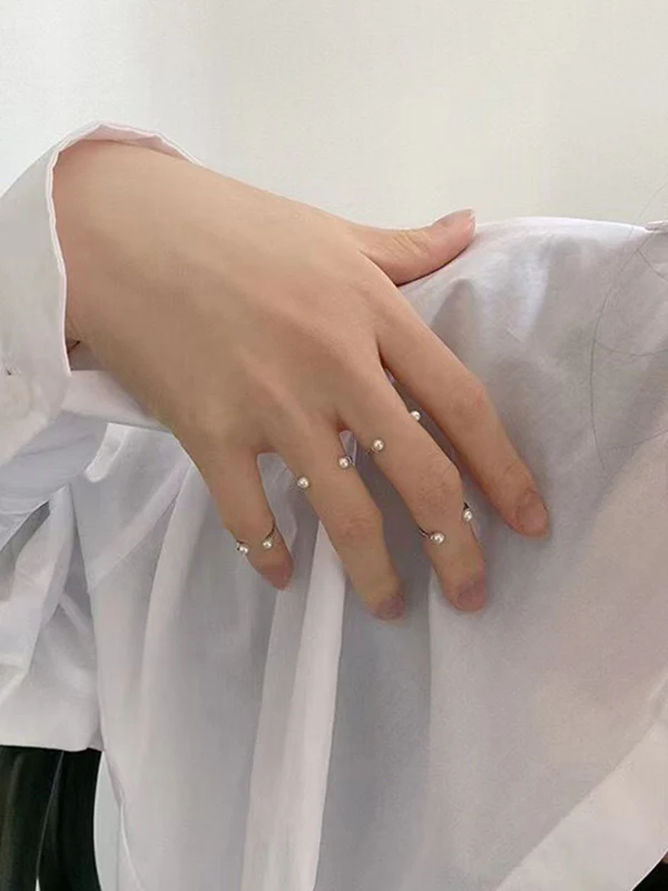 Simple Casual Chic Normcore Beads Ring - Image 3