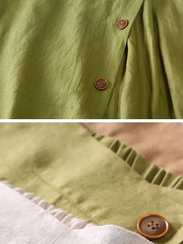 Simple Casual Loose Elasticity Ramie Cotton Skirt - Image 9