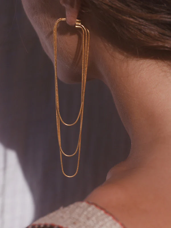 Simple Casual Tasseled Solid Color Earrings - Image 2