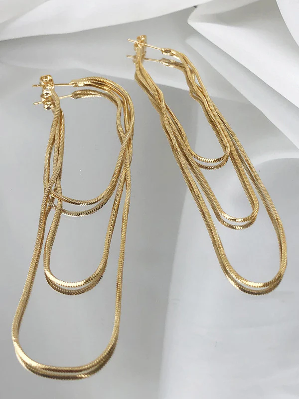 Simple Casual Tasseled Solid Color Earrings - Image 6