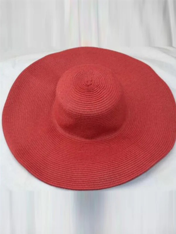 Simple Casual Vacation 10 Colors Wide Brim Hat - Image 14