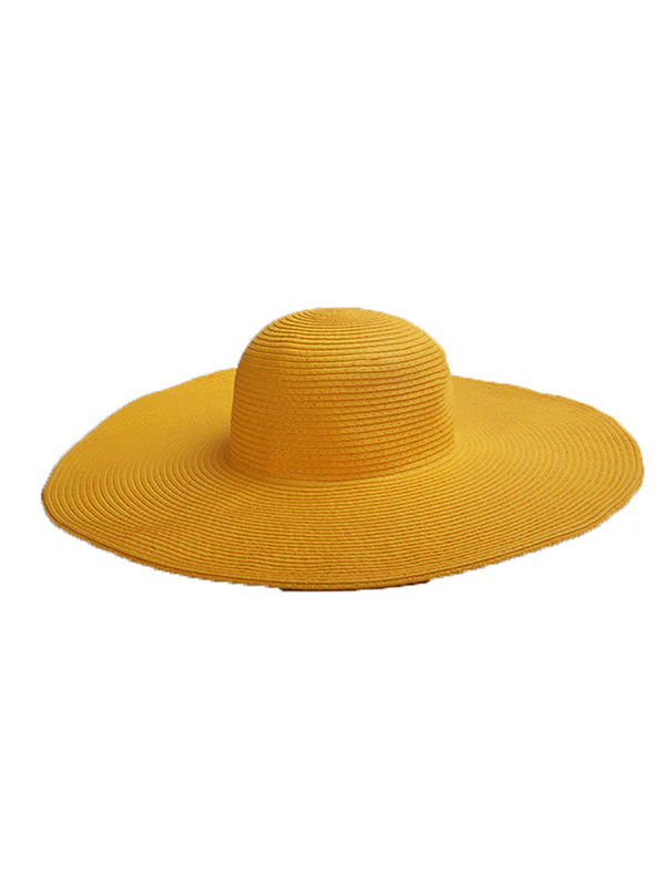 Simple Casual Vacation 10 Colors Wide Brim Hat - Image 5