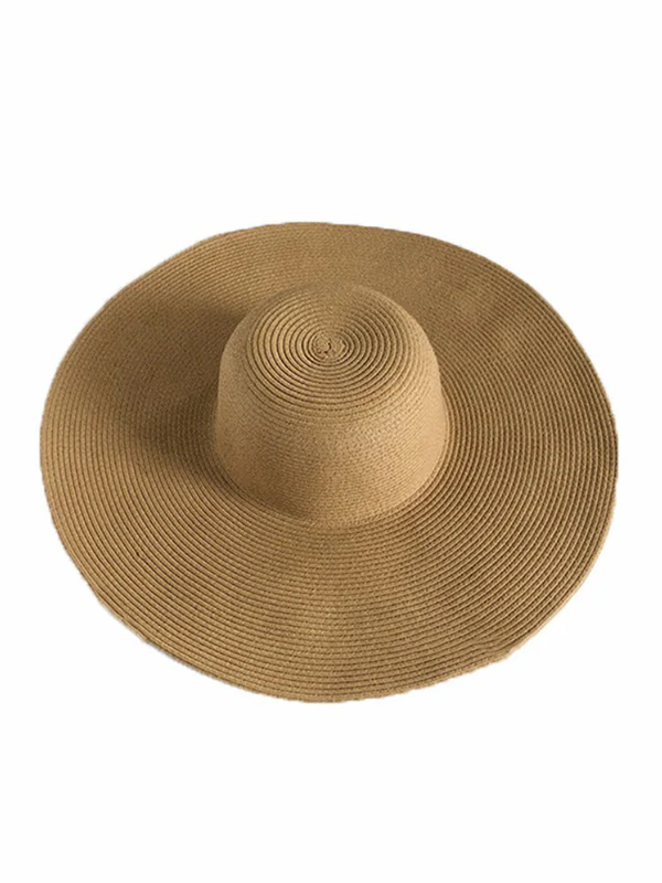 Simple Casual Vacation 10 Colors Wide Brim Hat - Image 9