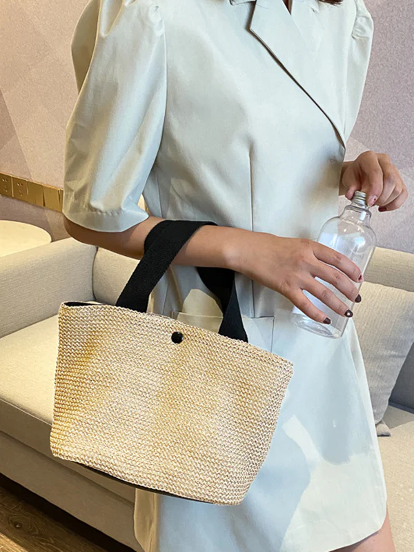 Simple Casual Vacation Weave Bag - Image 5