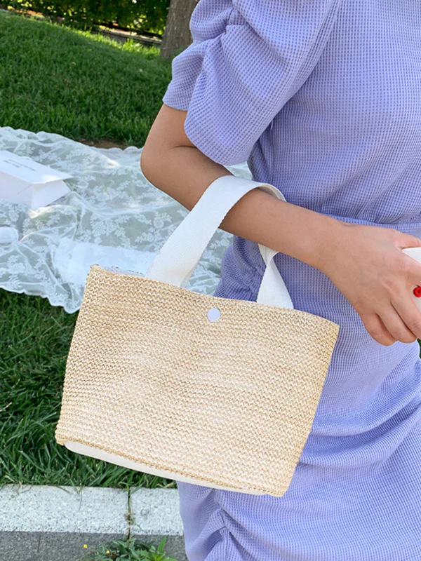 Simple Casual Vacation Weave Bag - Image 6