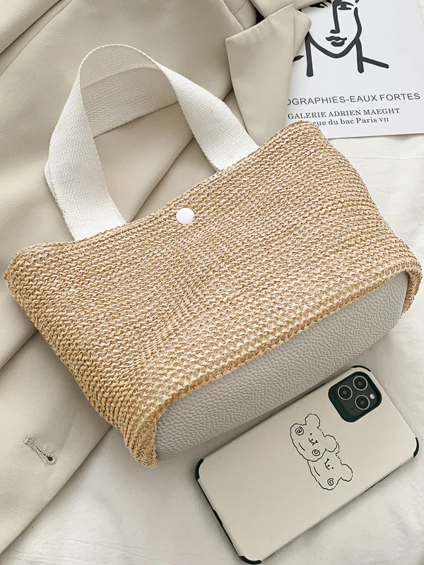 Simple Casual Vacation Weave Bag - Image 9