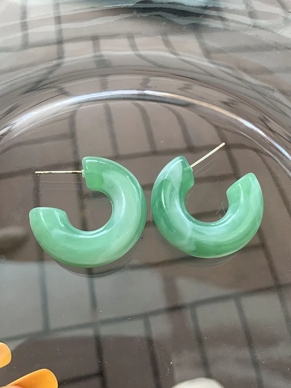 Simple Chic 10 Colors Acrylic Geometric Earrings - Image 10