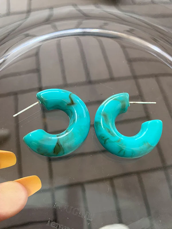 Simple Chic 10 Colors Acrylic Geometric Earrings - Image 11