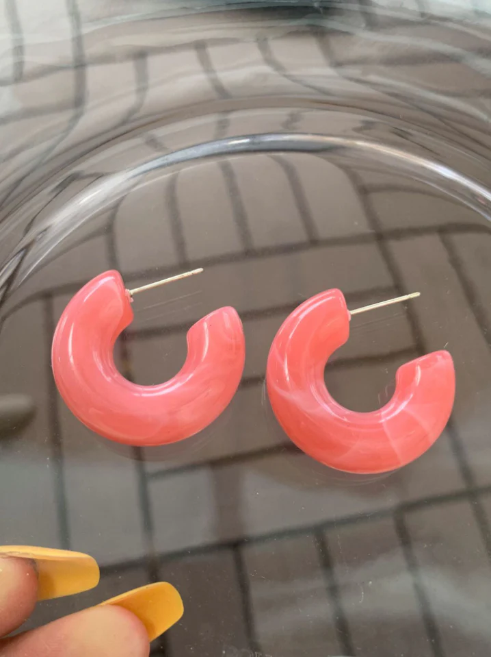 Simple Chic 10 Colors Acrylic Geometric Earrings - Image 9