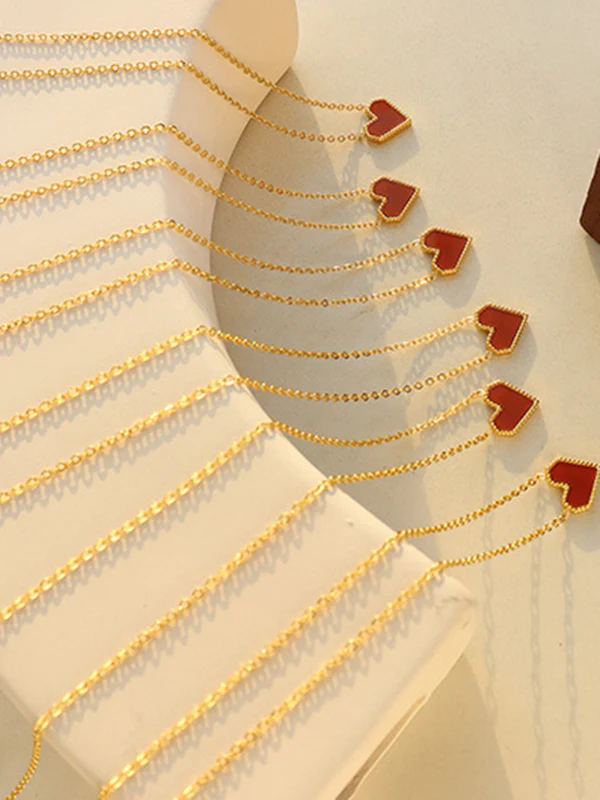 Simple  Geometric Heart Shape Necklaces Accessories - Image 11