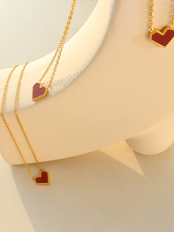 Simple  Geometric Heart Shape Necklaces Accessories - Image 12
