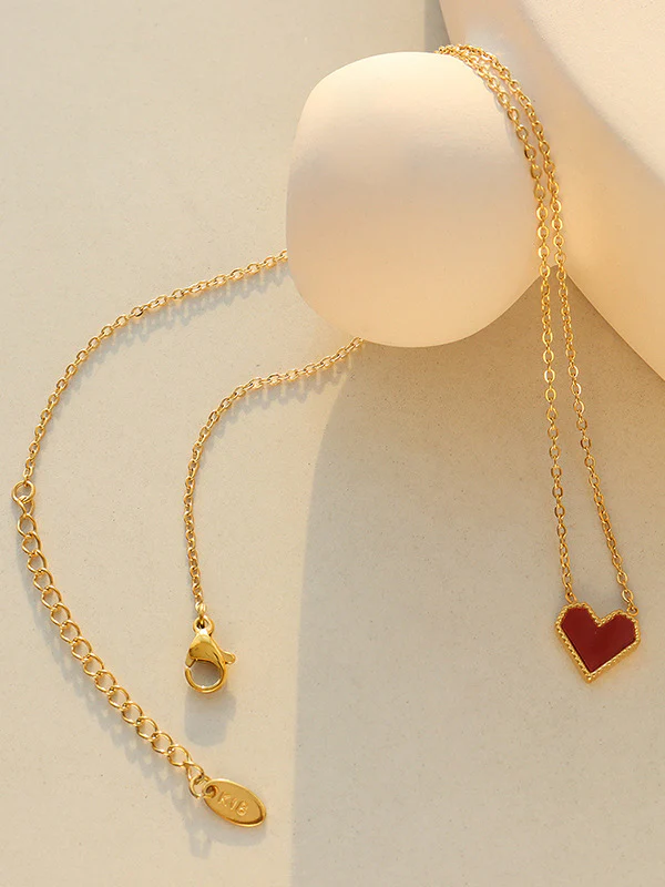 Simple  Geometric Heart Shape Necklaces Accessories - Image 7