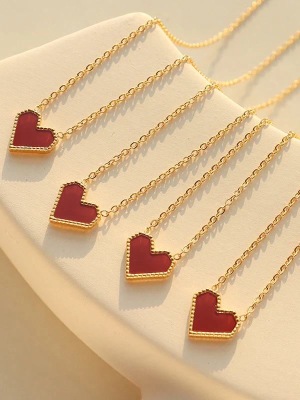 Simple  Geometric Heart Shape Necklaces Accessories - Image 8