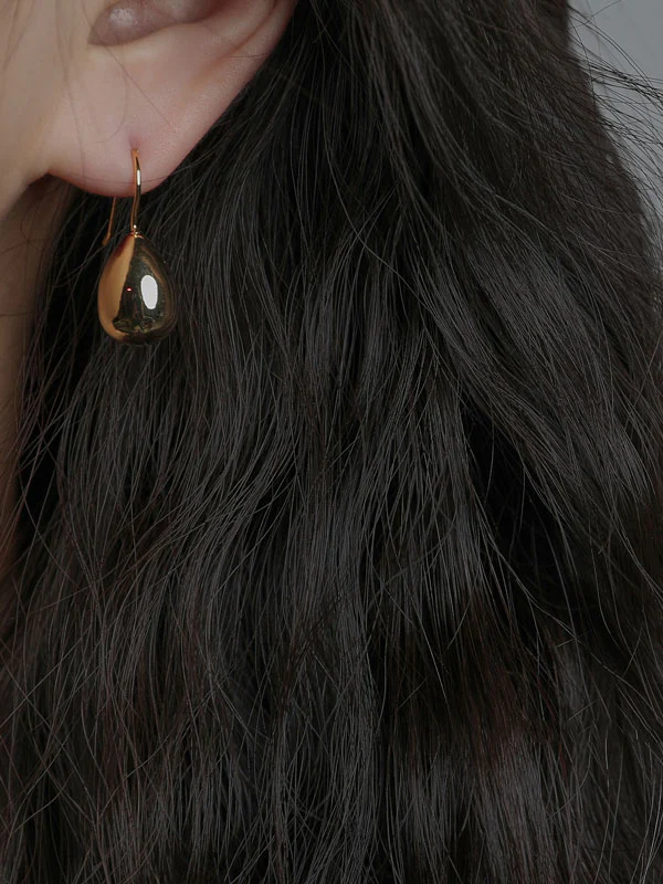 Simple Geometric Waterdrop Shape Earrings Accessories - Image 2