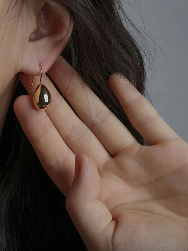 Simple Geometric Waterdrop Shape Earrings Accessories - Image 4