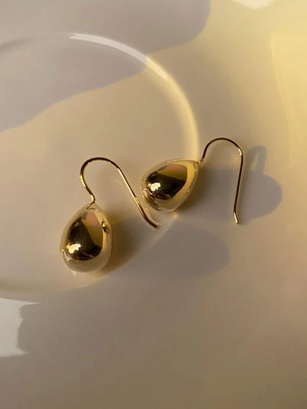 Simple Geometric Waterdrop Shape Earrings Accessories - Image 6