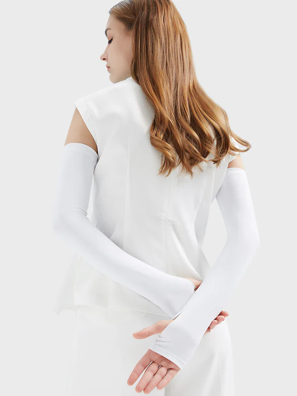 Simple Ice Silk Sun Protection Solid Color Sleevelet - Image 10