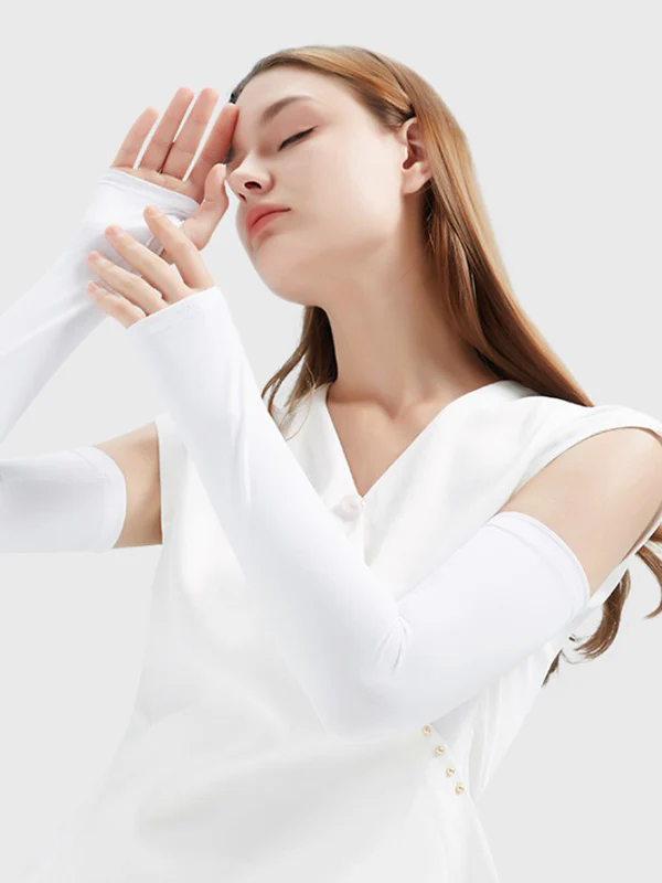 Simple Ice Silk Sun Protection Solid Color Sleevelet - Image 2