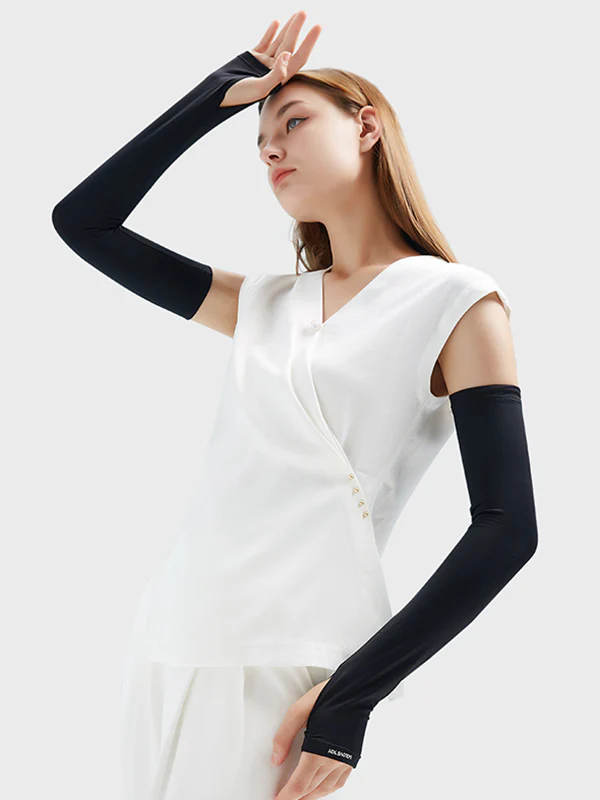 Simple Ice Silk Sun Protection Solid Color Sleevelet - Image 5