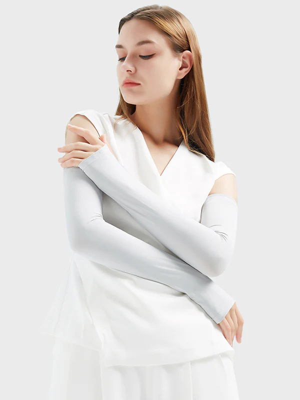 Simple Ice Silk Sun Protection Solid Color Sleevelet - Image 6
