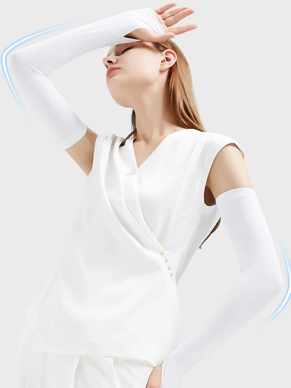 Simple Ice Silk Sun Protection Solid Color Sleevelet - Image 9