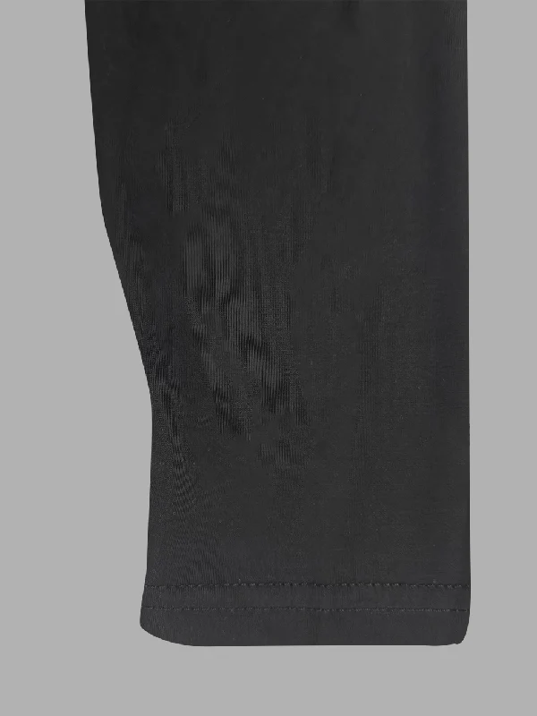 Simple Loose Black Split-Joint Long Sleeves Midi Dress - Image 16