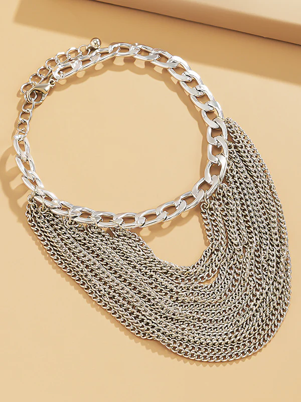Simple Multi-Layered Tassels Chains Anklets - Image 7