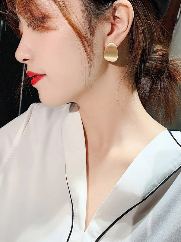 Simple Normcore Geometry Alloy Earrings - Image 2