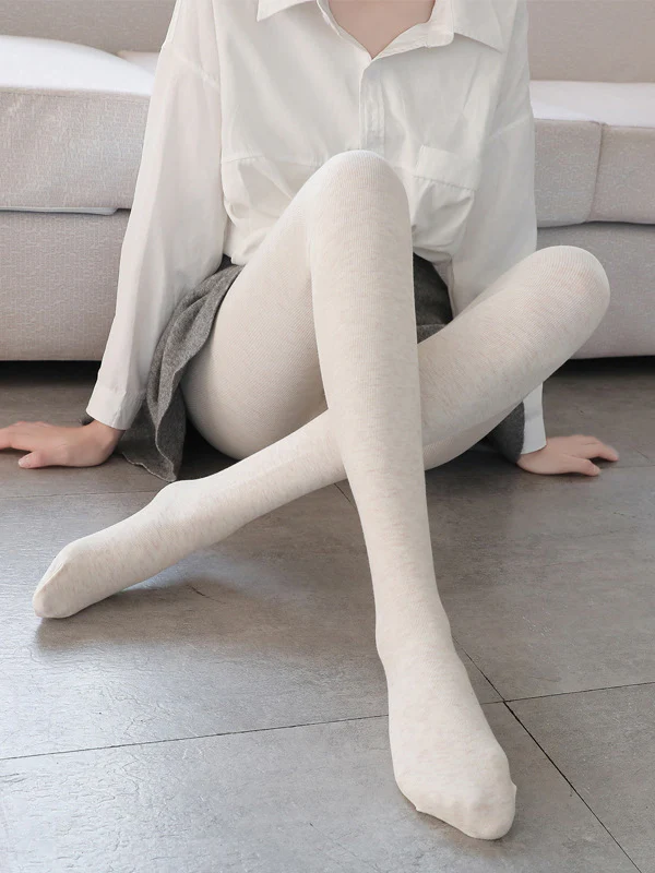 Simple Skinny Leg Keep Warm Solid Color Velvet Thermal Pants Bottoms - Image 11