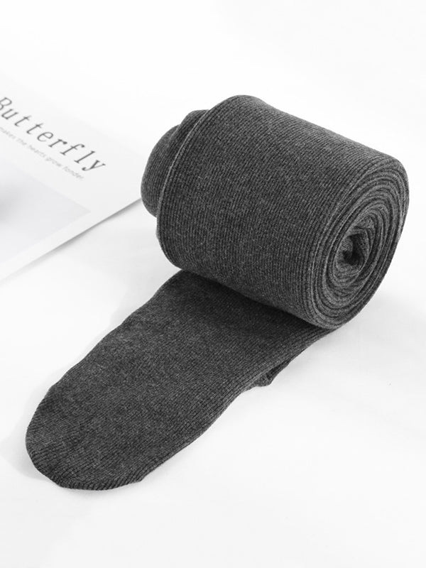 Simple Skinny Leg Keep Warm Solid Color Velvet Thermal Pants Bottoms - Image 16