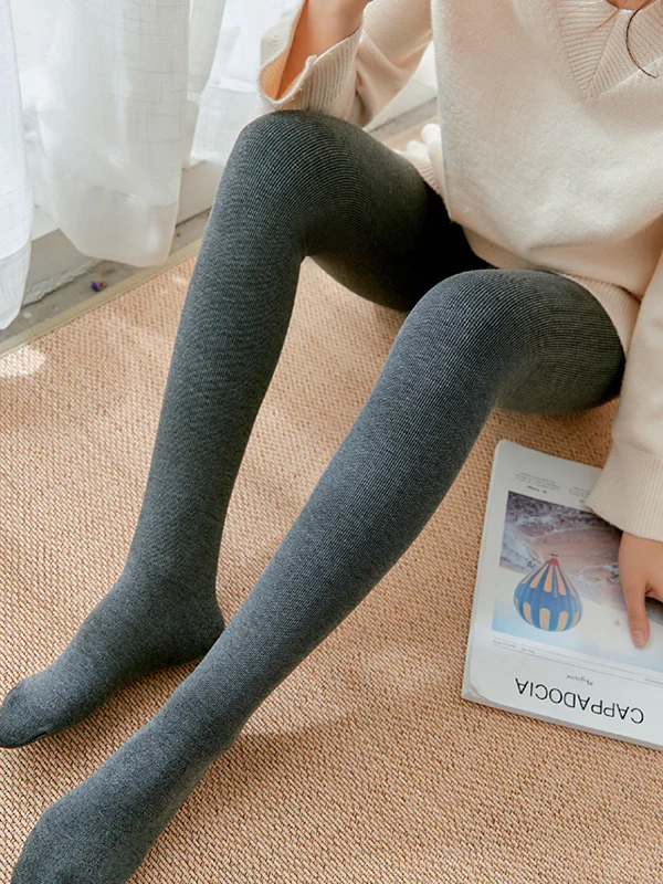 Simple Skinny Leg Keep Warm Solid Color Velvet Thermal Pants Bottoms - Image 7