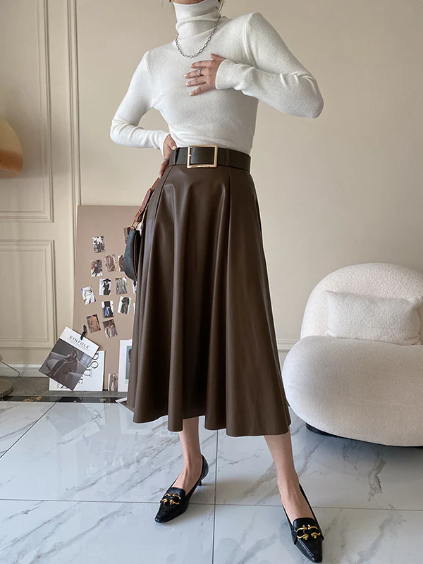Simple Skinny Long Sleeves Solid Color High-Neck Pullovers - Image 11