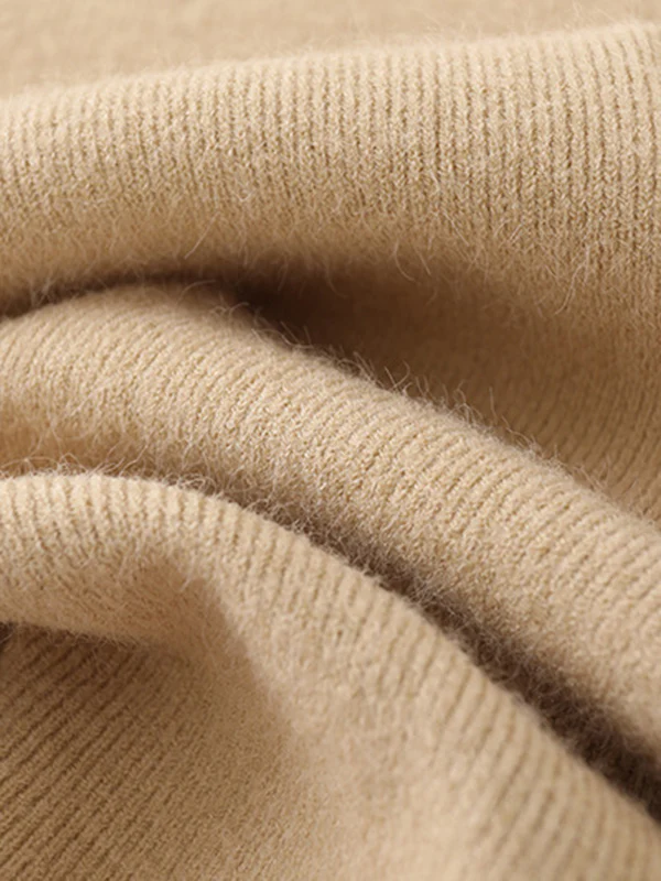 Simple Skinny Long Sleeves Solid Color High-Neck Pullovers - Image 13