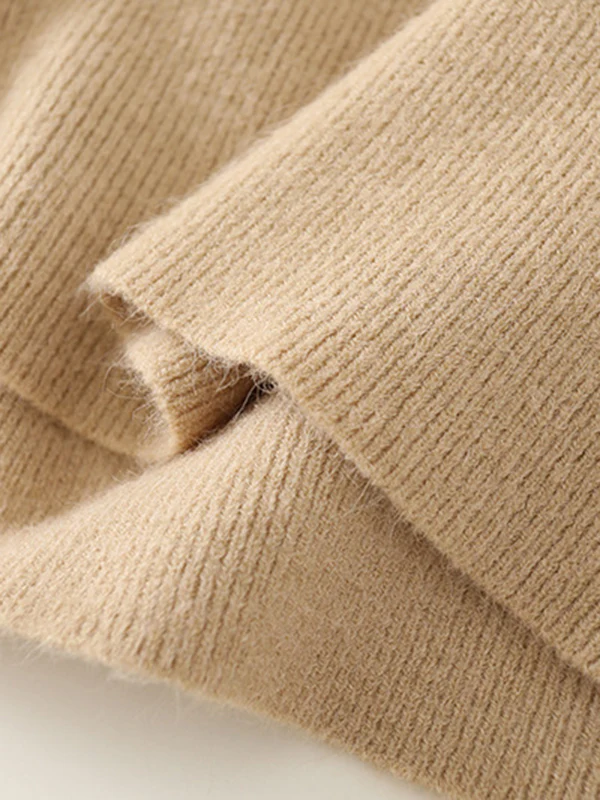 Simple Skinny Long Sleeves Solid Color High-Neck Pullovers - Image 15