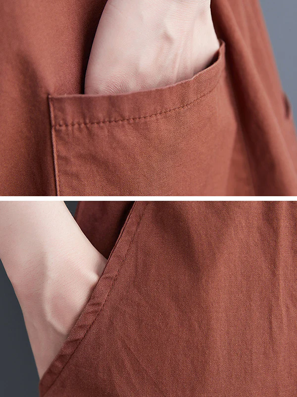 Simple Solid Color Lapel Short Sleeve Jumpsuits - Image 16