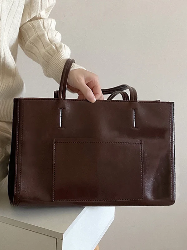Simple Solid Color PU Bags Accessories - Image 2