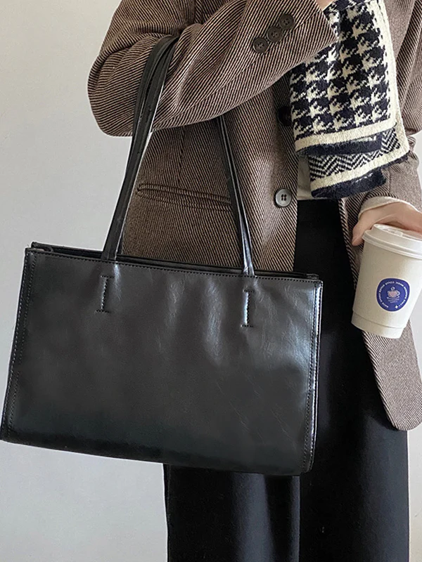 Simple Solid Color PU Bags Accessories - Image 4