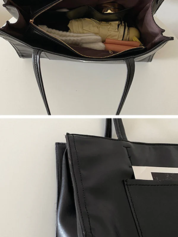 Simple Solid Color PU Bags Accessories - Image 7