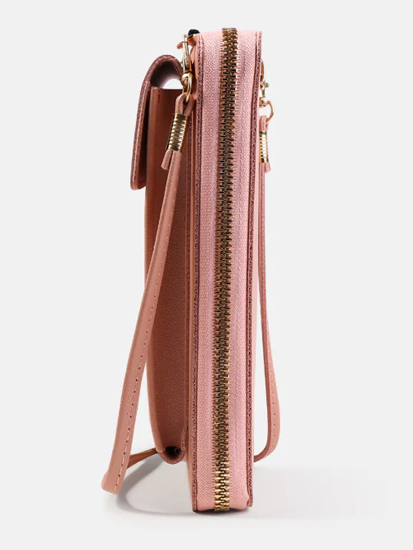 Simple Solid Color PU Sling Bag Shoulder Bag - Image 14